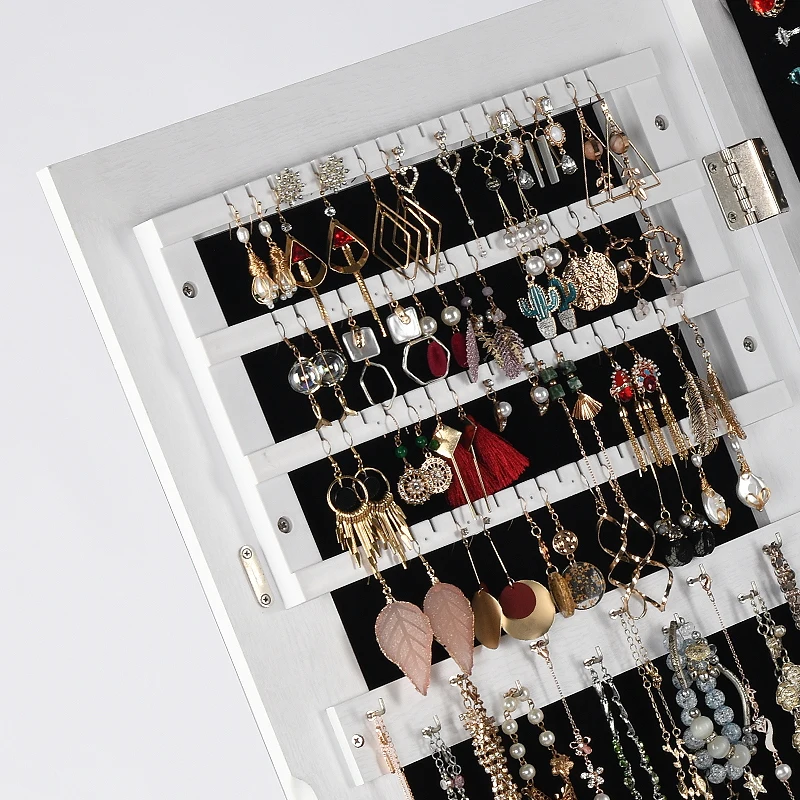 Wall-mounted jewelry storage cabinet mirror jewelry  porch makeup makeup cabinet