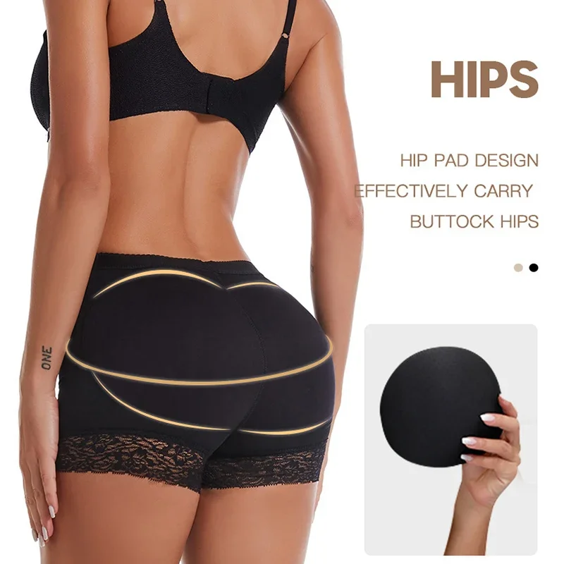 Women Hip Pads Fake Ass Lace Panties Butt Lifter Hips Enhancer Booty Buttocks Trimmer Waist Trainer Shapewear Body Shaper Shorts