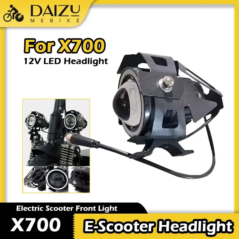 X700 Electric Scooter 12V Headlight Waterproof Aluminum Alloy Exclusive Accessories LED Big Front Light Eagle Eye E-Scooter