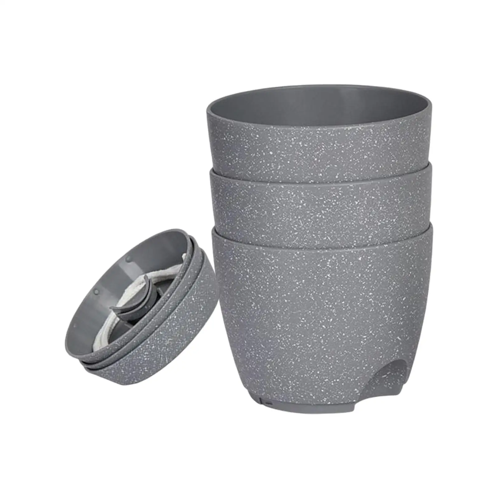 3 Pieces Watering Plant Pots with Drainage Hole for Desktops Living Rooms