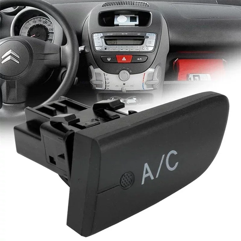 Car Air Conditioning AC Switch Push Button With Cap 6554KX 6554 KX 6554KX For Citroen C1 Peugeot 107 Toyota Aygo Mk1 2005-2014