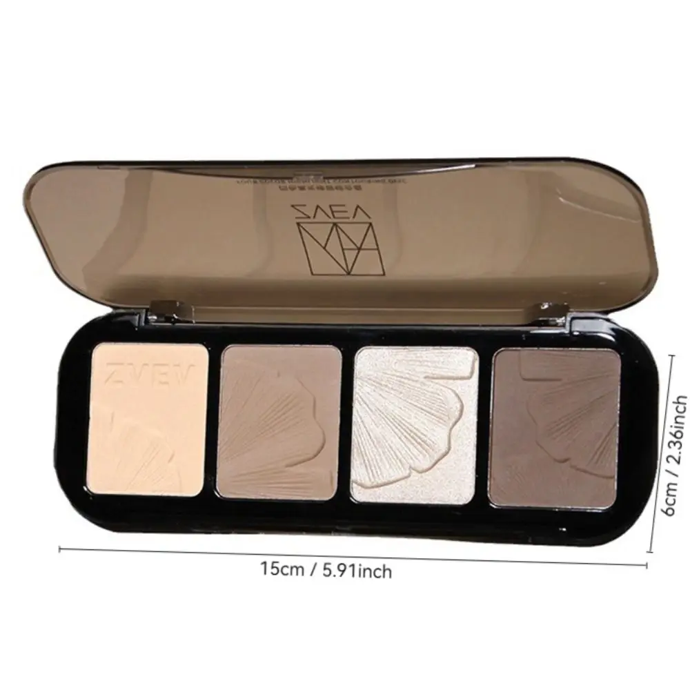 لوحة كونتور 4 في 1 للارتداء طوال اليوم، تغطية غير لامعة، منحوتات كنتوري، مسحوق تظليل، هايلايتر، شحذ برونزي #6