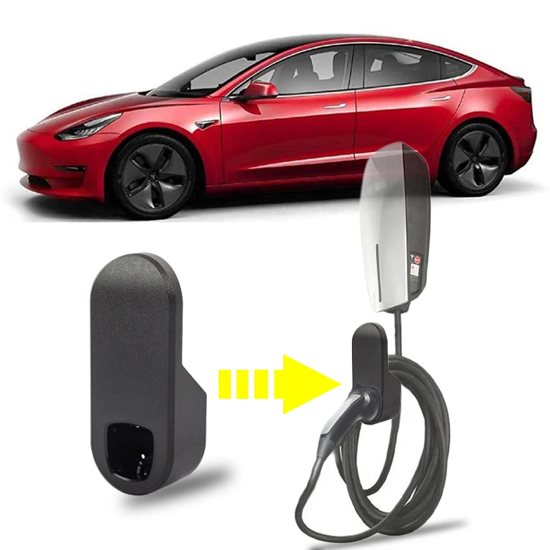 For Tesla Model 3 Y S X Charging Cable Organizer Wall Mount Connector Bracket Charger Holder with Chassis Bracket Charger