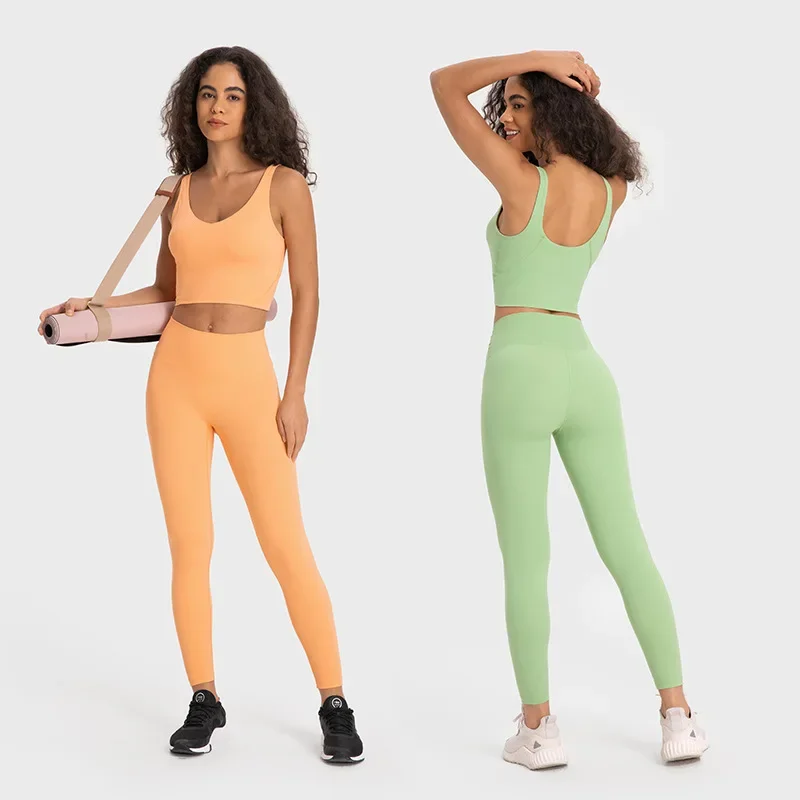 Calças de Yoga de Cintura Alta para Mulheres, Respirável Sports Cropped Pants, Secagem Rápida, Elástico, Pele Amigável, Fitness, T-Line