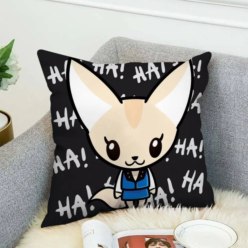 

Aggretsuko Pillow Case Double-Sided Printing Cushion Cover 45x45 Decorative Cushions Sofa Home Decor Soft Pillowcase