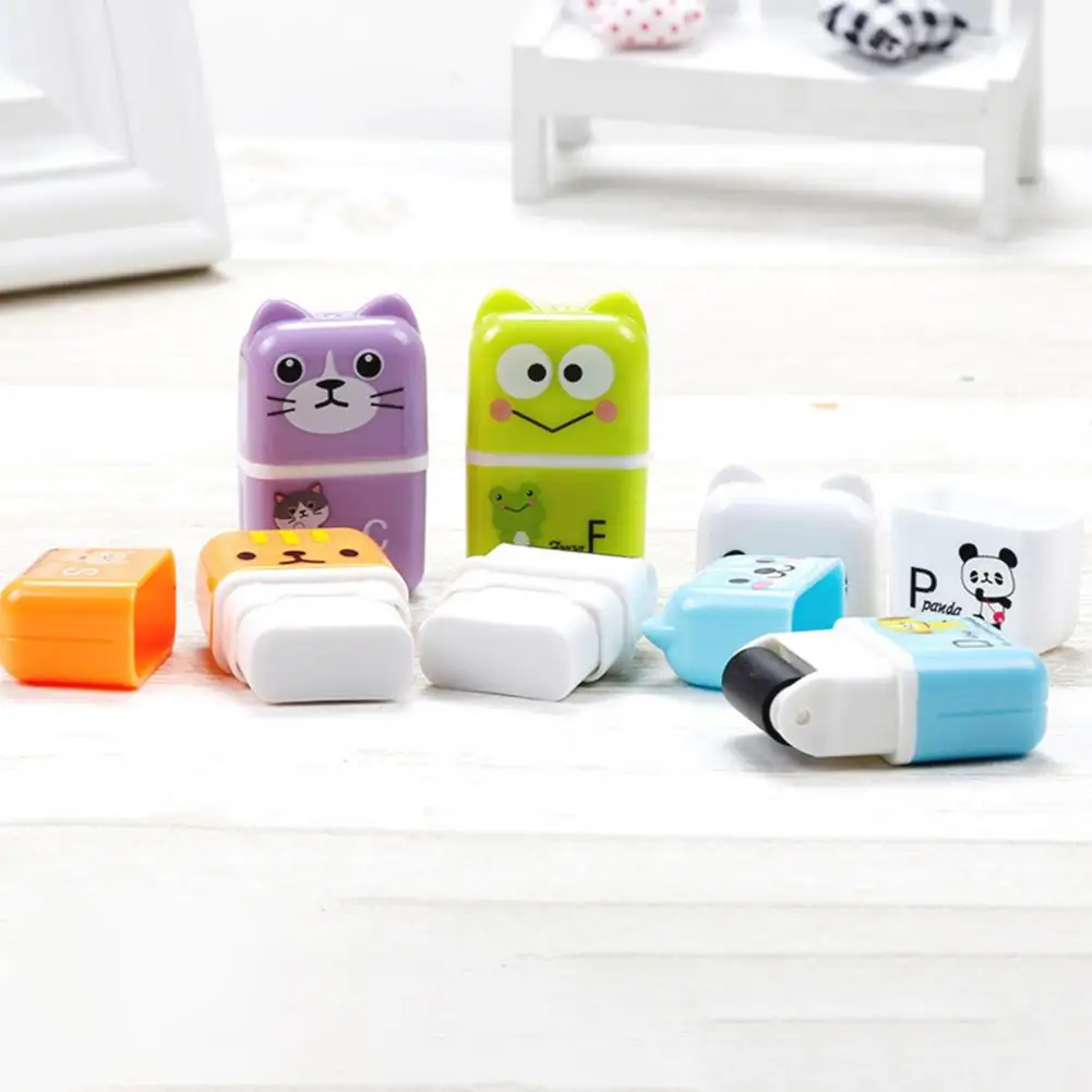6Pcs  Soft Erasers Durable Drawing Writing Correction Stationery Rubber Sophisticated No-Residue Eraser
