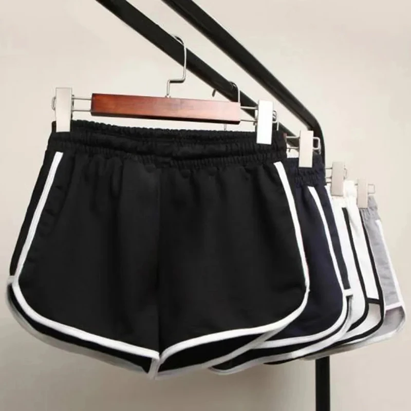 

Korean Loose Sports Shorts Women Fashion Casual Black Yoga Wide Leg Shorts Summer All Match Beach Shorts Hot Short Pants Female