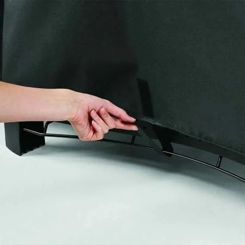 BBQ Grill Cover for Weber Q2000 Q3000 Series Waterproof Dustproof Outdoor Barbecue Protective Cover With Fastening Straps