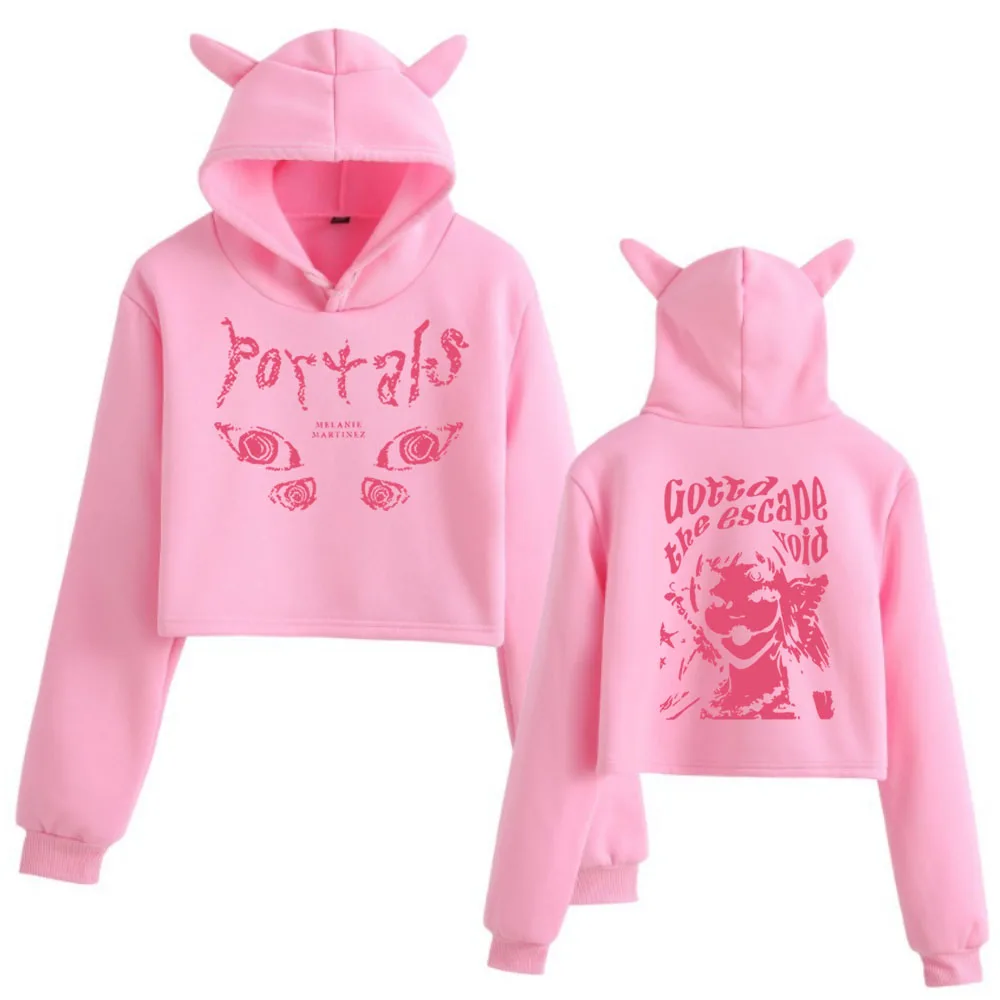 Melanie Martinez Sudadera Kwaii Girls Manga larga Mujer Crop Top Fans Regalo Cosplay Sudadera con capucha