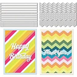 2Pcs Rectangular Strips Cutting Die Metal Frame Background Die Cuts Embossing Stencils Template for Paper Card Making Decoration