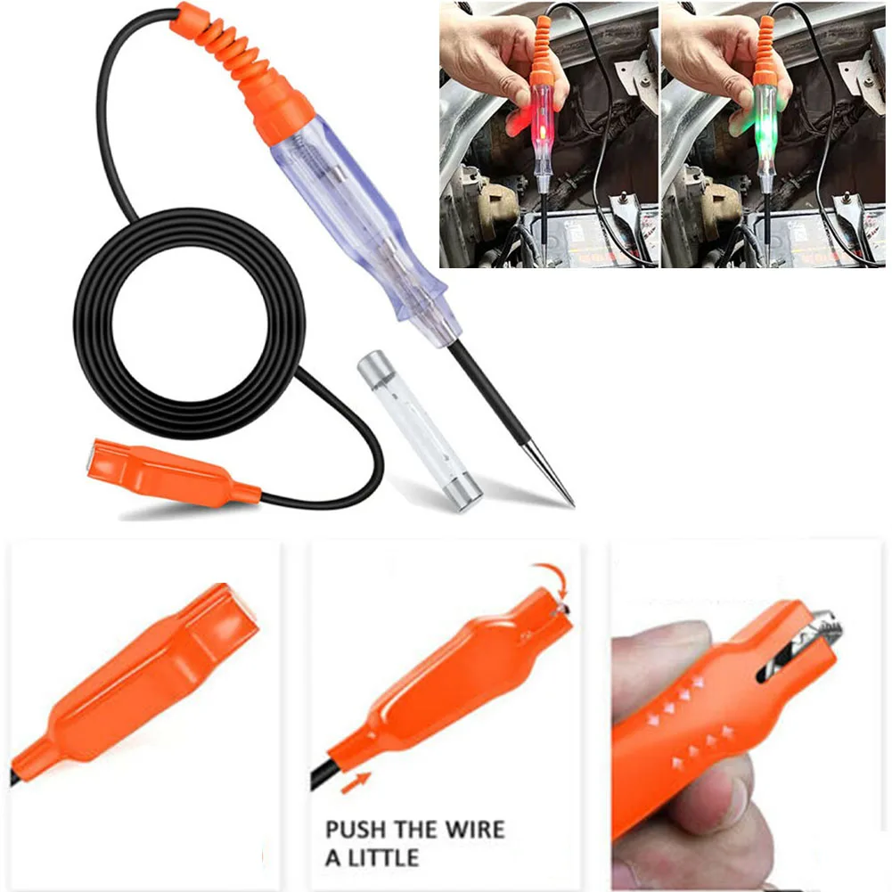Electrical Circuit Tester Pen For 6V 12V 24V Automotive Applications Including Starter Battery And Fuse Testing For Diagnostics