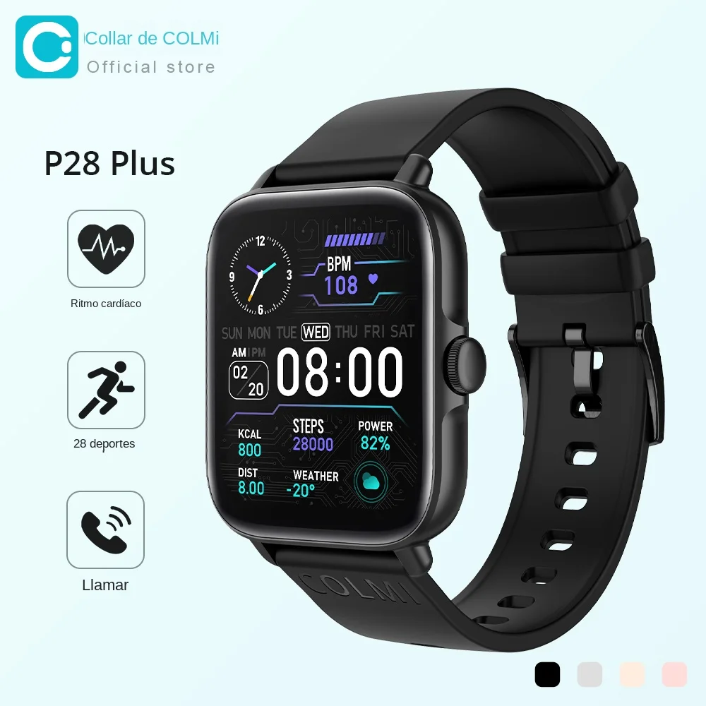 COLMI P28 Plus Bluetooth respuesta llamada reloj inteligente hombres IP67 impermeable mujeres Dial llamada Smartwatch GTS3 GTS 3 para teléfono Android iOS
