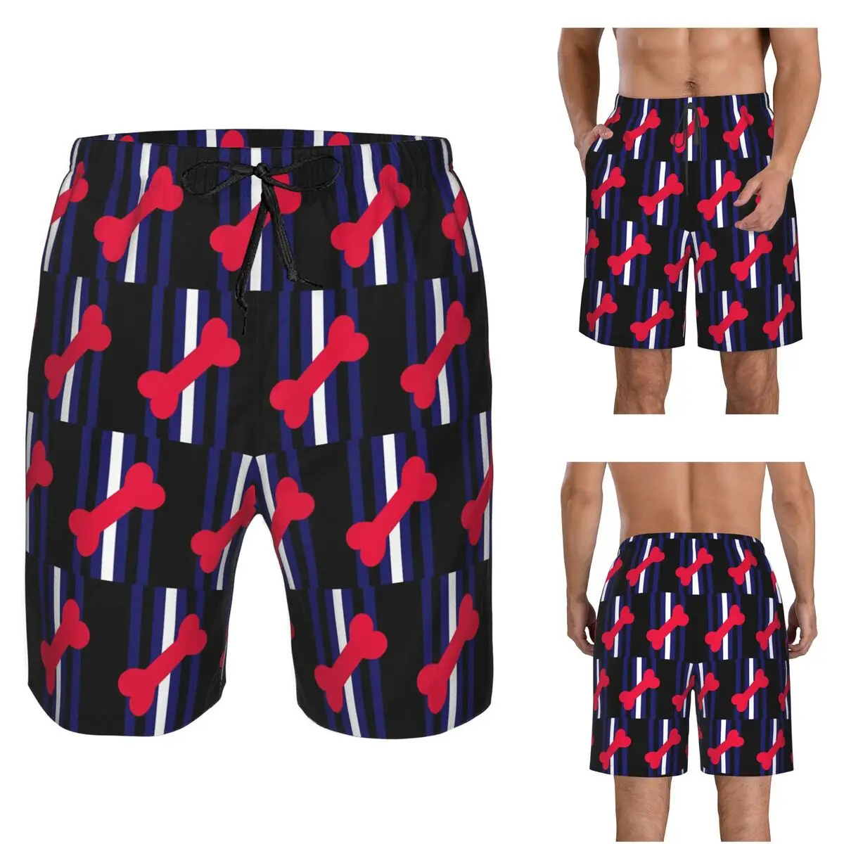 Leather Puppy Pride Trunks Beach Board Shorts Casual Quick Dry Swim Summer Men Pants