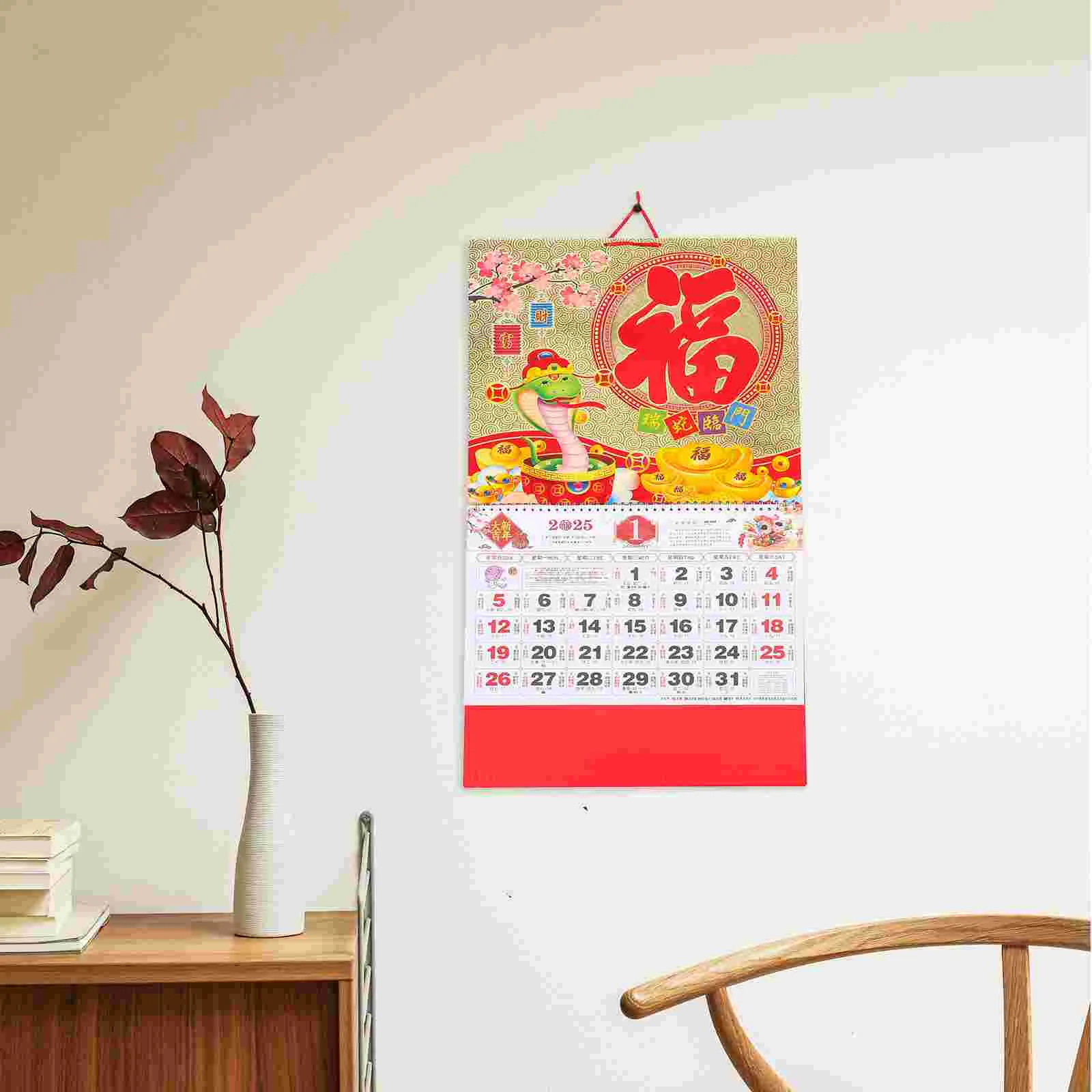 Bladgoud 2025 Kalender Kantoor Roterend Eeuwigdurend Bureau Papier Godin Muur Huishouden