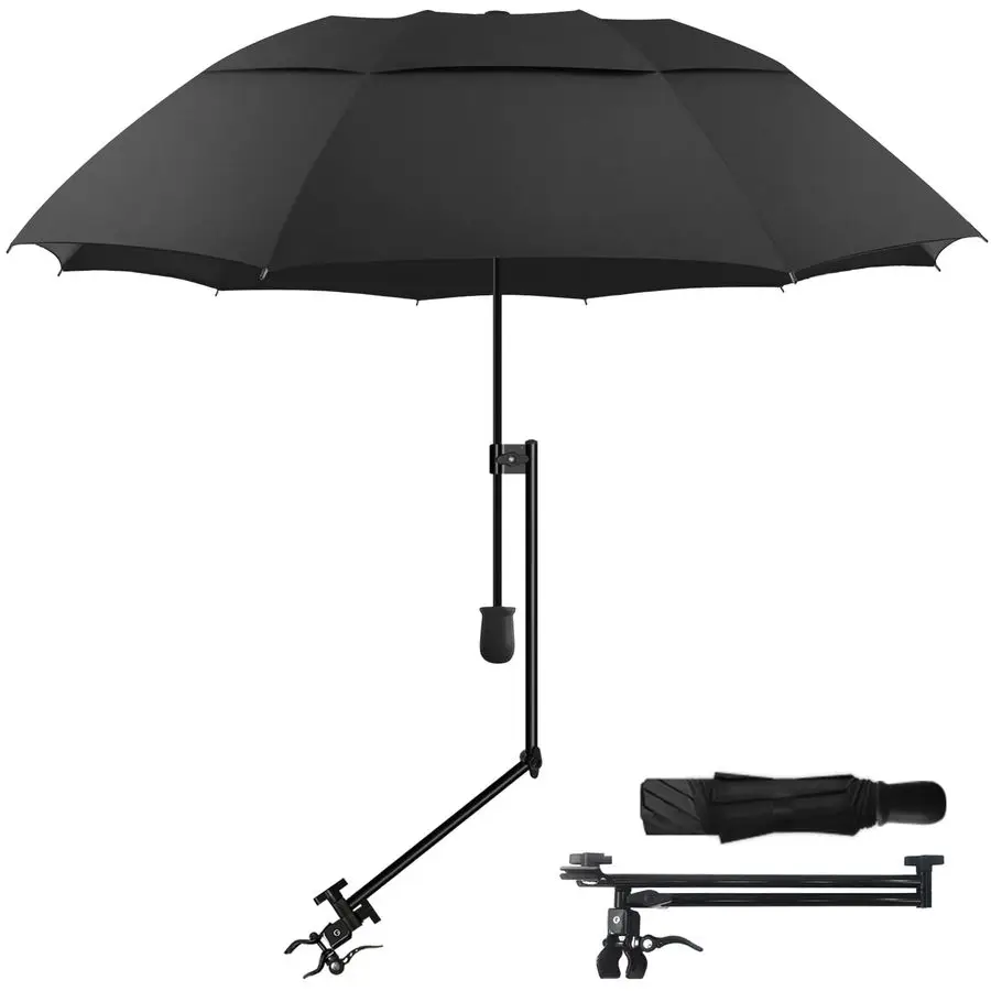 

Umbrellas UPF 50 360 Adjustable Shade Umbrella,Beach Umbrella with Universal Clamp,Beach Clamp on Umbrella,suitable for Patio,be