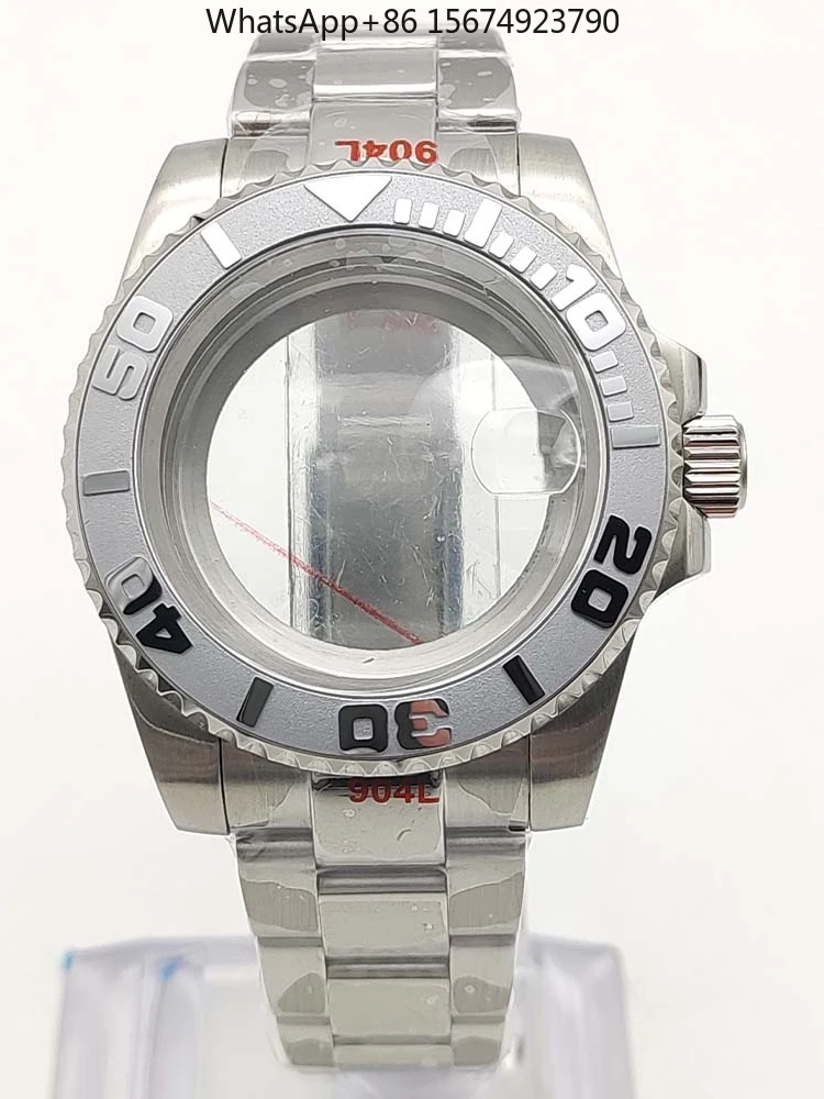 Watch + case + strap, suitable for NH35/36/4R movement replacement 40MM stainless steel case sapphire