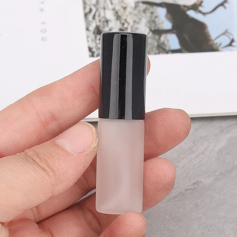5ml Portable Mini Glass Refillable Perfume Bottle Clear Frosted Spray Empty Cosmetic Containers Atomizer Sample Vials For Travel