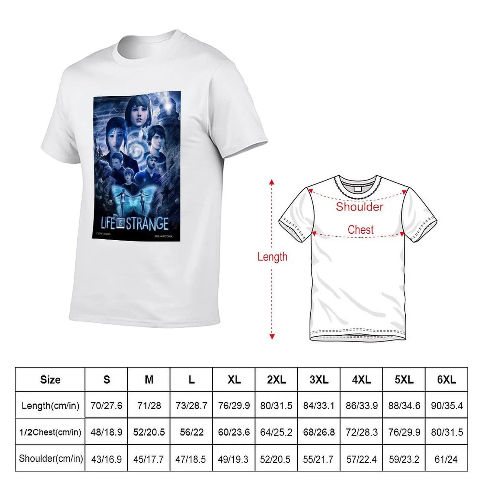 Life is strange movie poster T-shirt cute tops korean fashion aesthetic clothes kawaii clothes T-shirts for men cotton