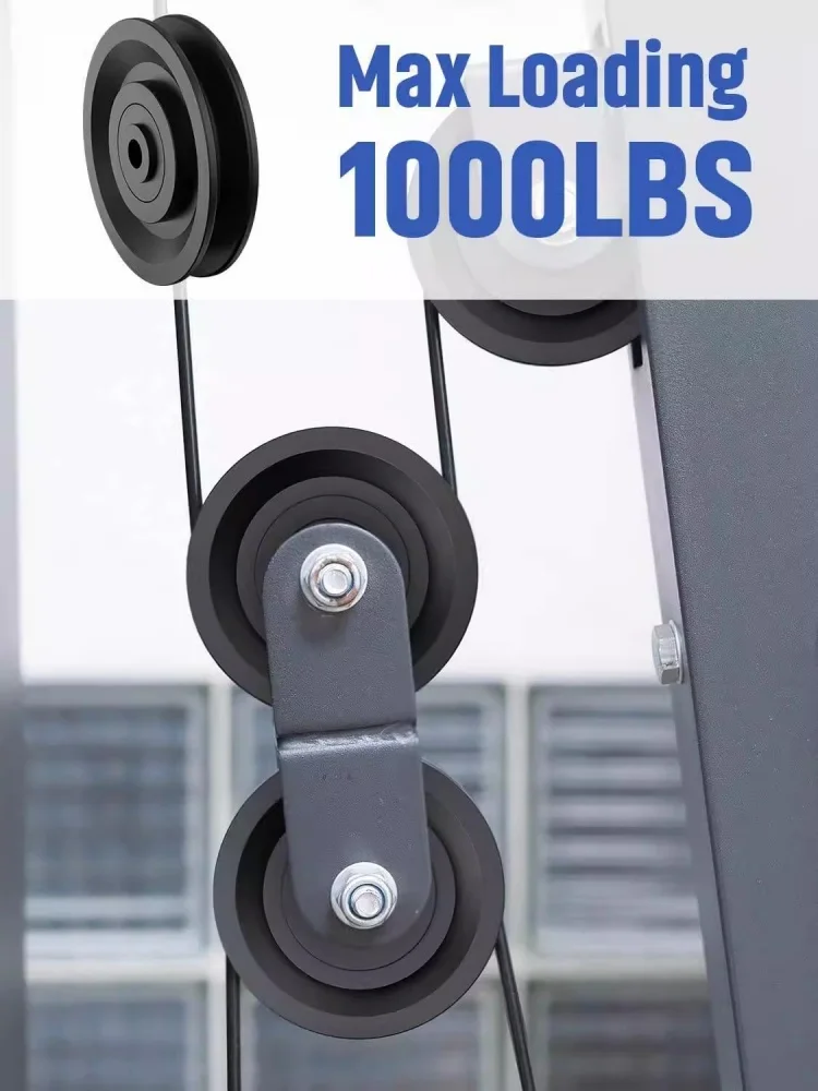 Máquina de cables para gimnasio en casa, polea doble de acero inoxidable, polea de elevación, equipo de rodamiento de entrenamiento para ejercicio físico pesado, bricolaje