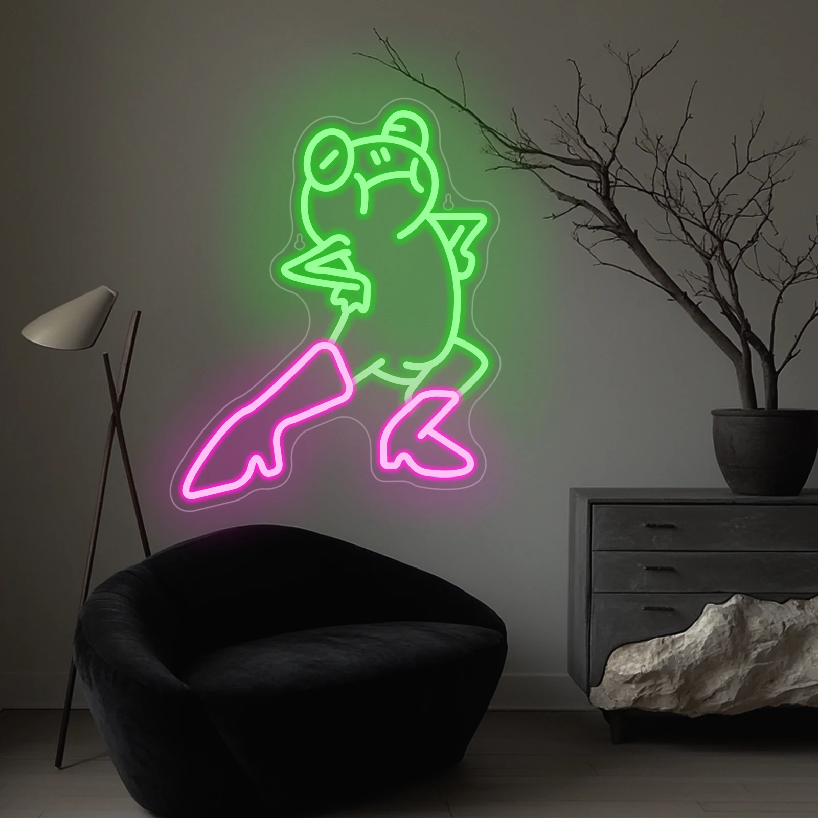 Coole Frosch Neon Led Zeichen Raum Dekoration Kreative Design Dimmbale Wand Dekor Für Schlafzimmer Party Home Bars Club Kinderzimmer Lampe