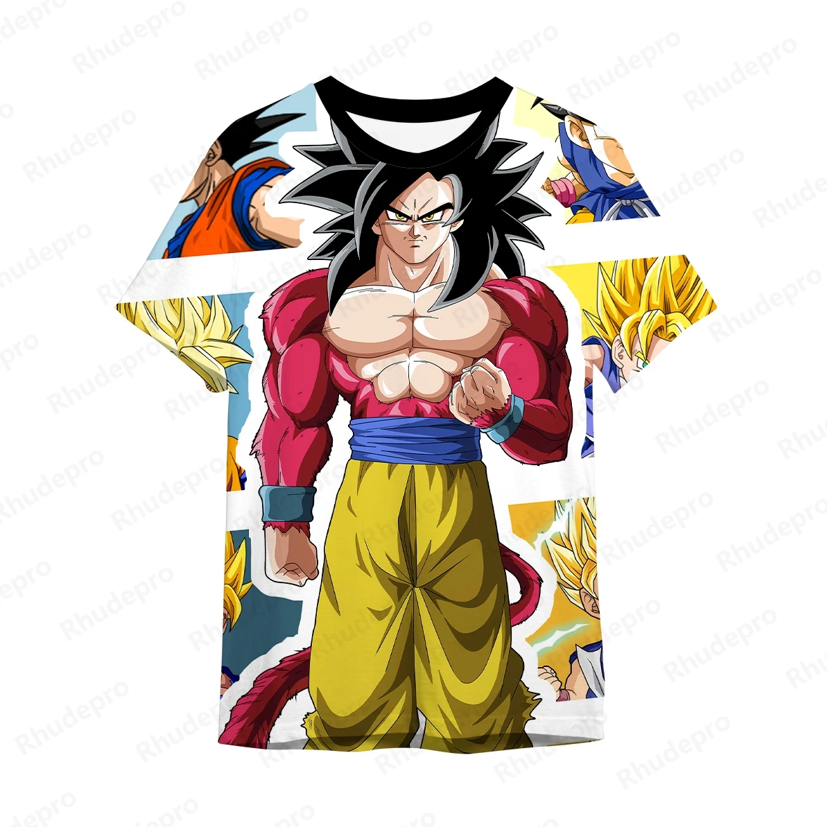 Anime pria Streetwear Anime Dragon ball Goku Super Saiya pakaian atasan anak-anak gaya Harajuku kemeja tren 2024