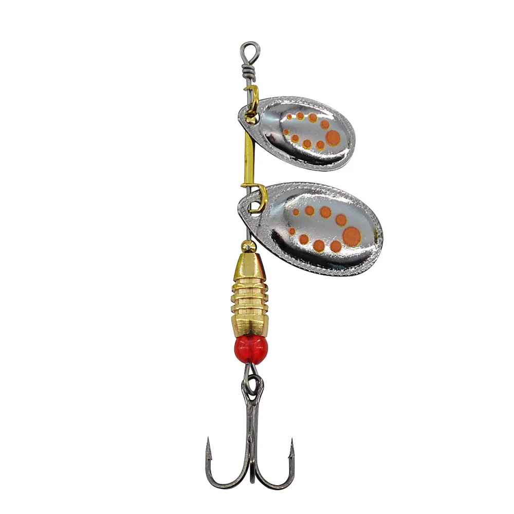 Angelköder 6g Spinnerbait Metall-Jig Künstliche Köder Compound-Köder Doppelrotationslöffel zum Fangen von Forellen und Barsch 1 Stück SALE – Detail 9