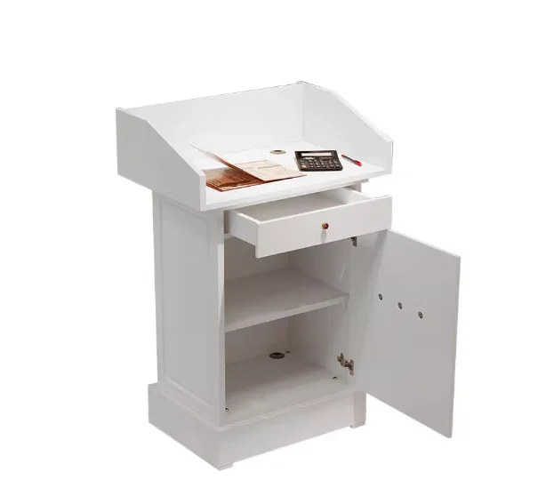 Gold Seller Lecture Desk Lecture Desk Hotel Solid Wood Consultation Guide Welcome Desk Command Training Reception De