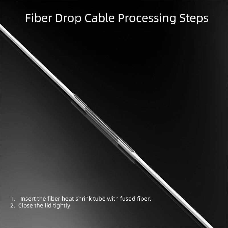 BYXGD Square Fiber Drop Cable Protector 100 Pcs - ABS Waterproof FTTH Fusion Splice Protection Box for Indoor & Outdoor Use