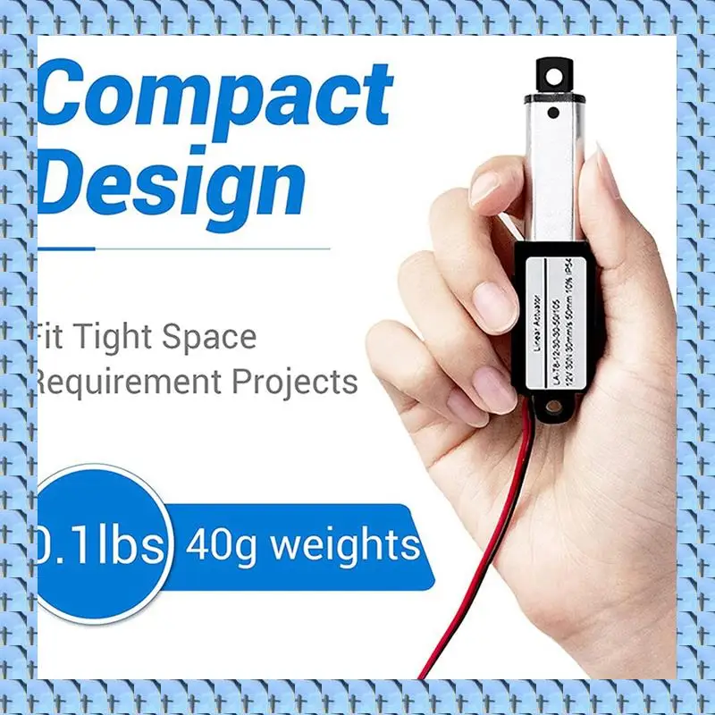 NOCM 2X Electric Mini Linear Actuator - 2Inch Stroke, 64N/14.4Lb, Speed 0.6Inch/S