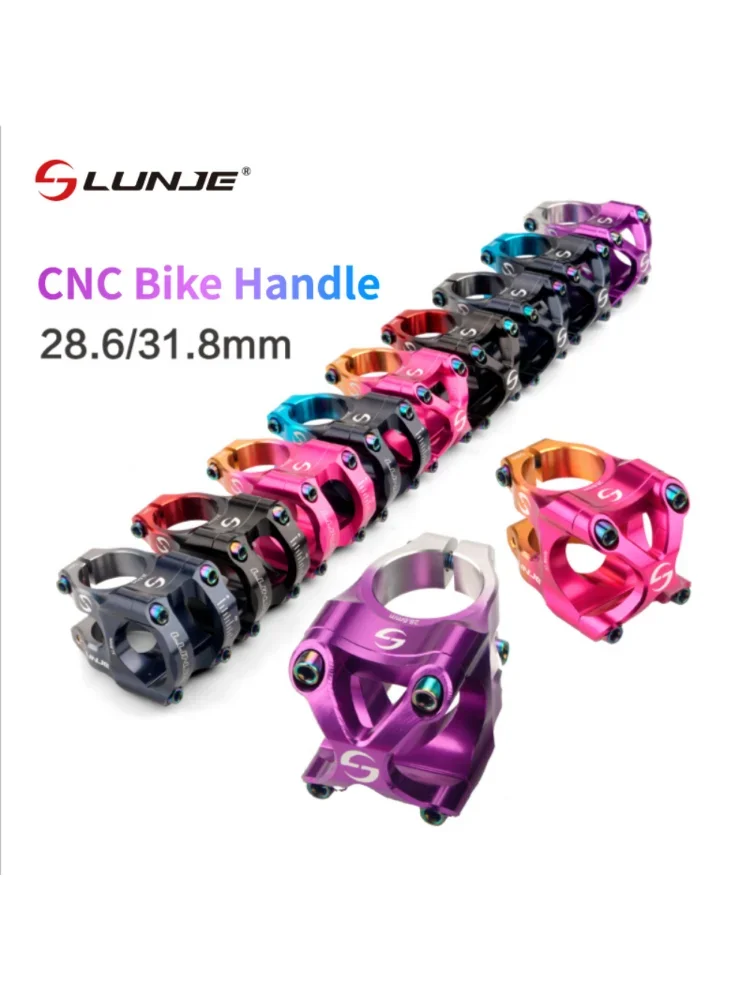 AliExpress LUNJE Stem 35mm Bridge CNC Bicycle Handlebar Stem MTB Power Short Mountain Bike Bridge 31.8 Pipe Cycling Stem Riser Table