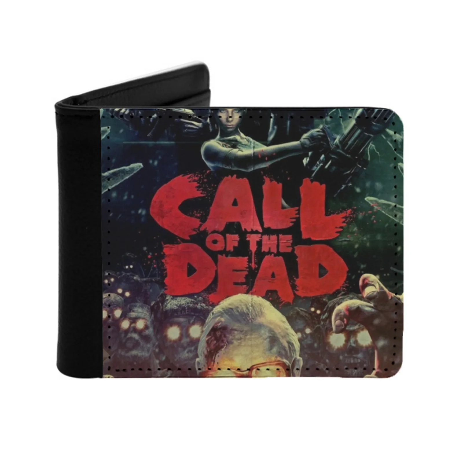 Call Of The Dead Men Wallets Card Man Wallet Short Purse Bi-Fold Personalized Purses Zombies Black Ops Black Ops 2 Black Ops 3