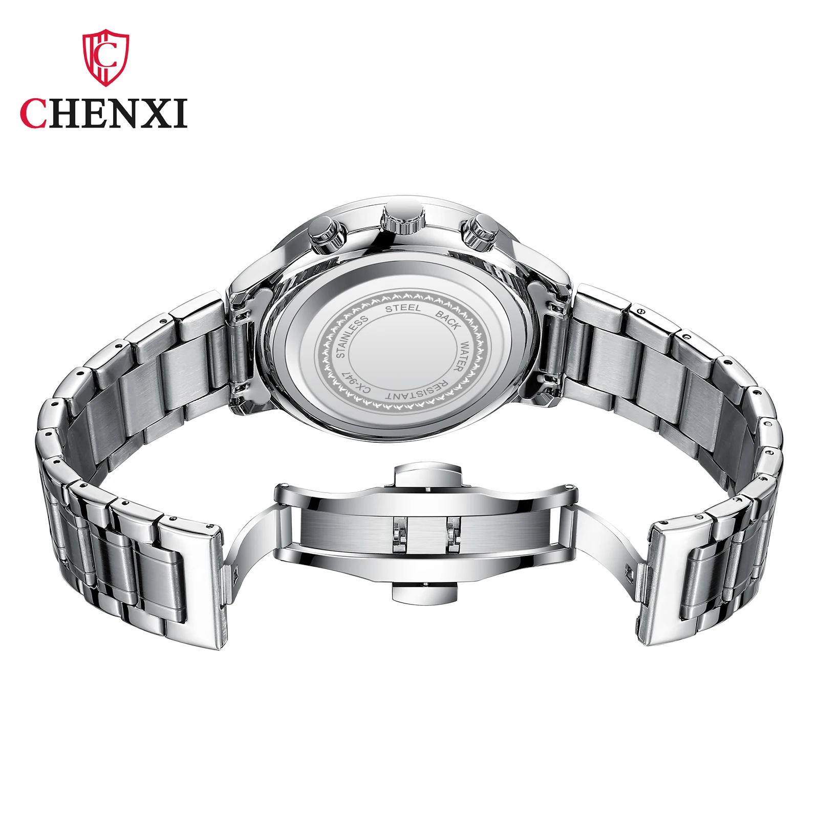 Watches For Men CHENXI Brand High Quality Waterproof Quartz Chronograph Watch Luminous Calendar Stainless Steel Wristwatch