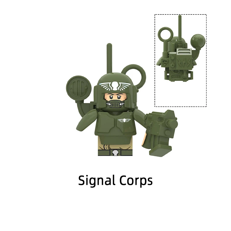 The Modern Heavily Armed Engineering Melee Assault Soldier Commander Signal Corps Model Blocks MOC Bricks Set Gifts Toys KT1037