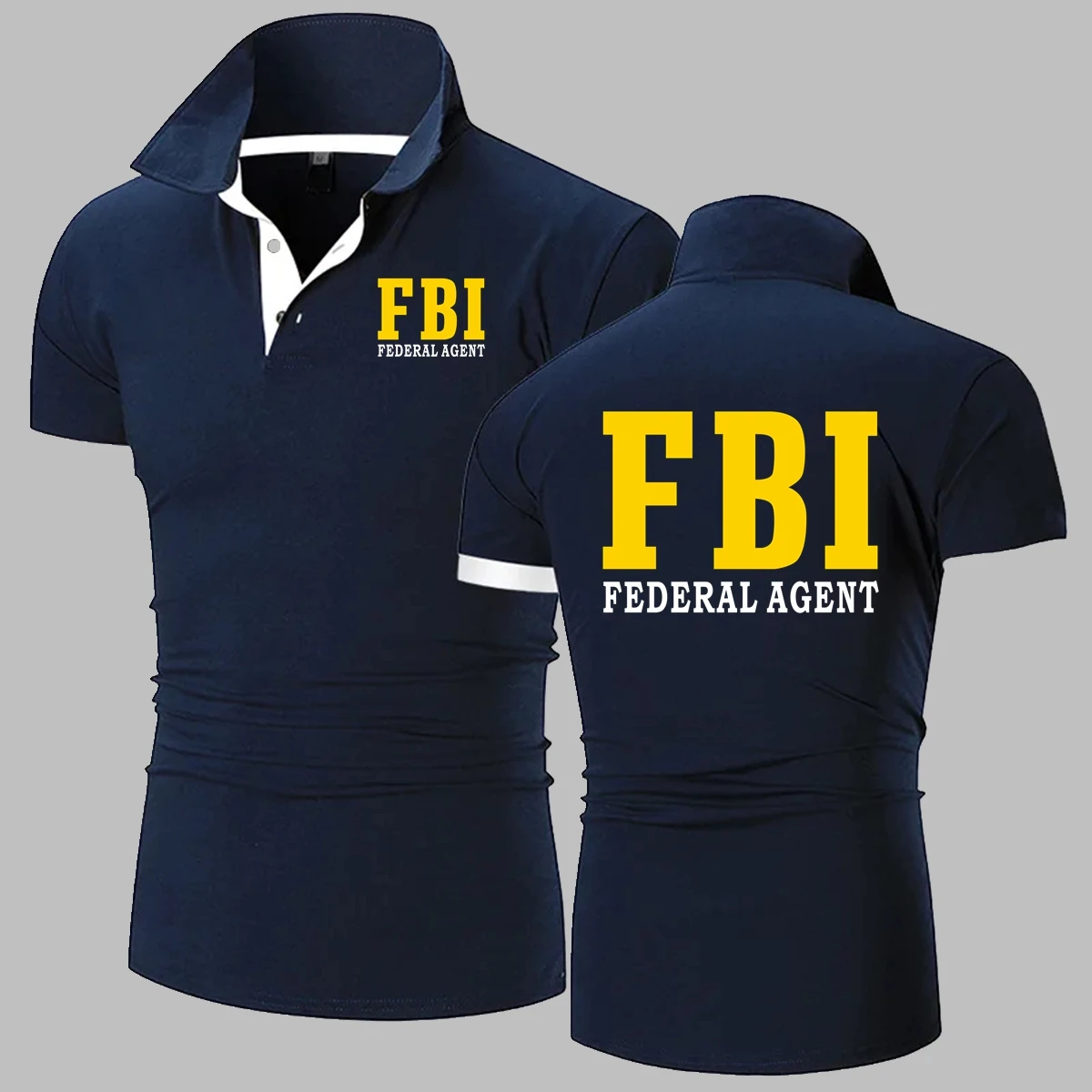 Camisa polo masculina de investigação da oficina do agente federal do FBI, camisa polo do agente do FBI, serviço secreto da polícia, pessoal da CIA, camisas polo