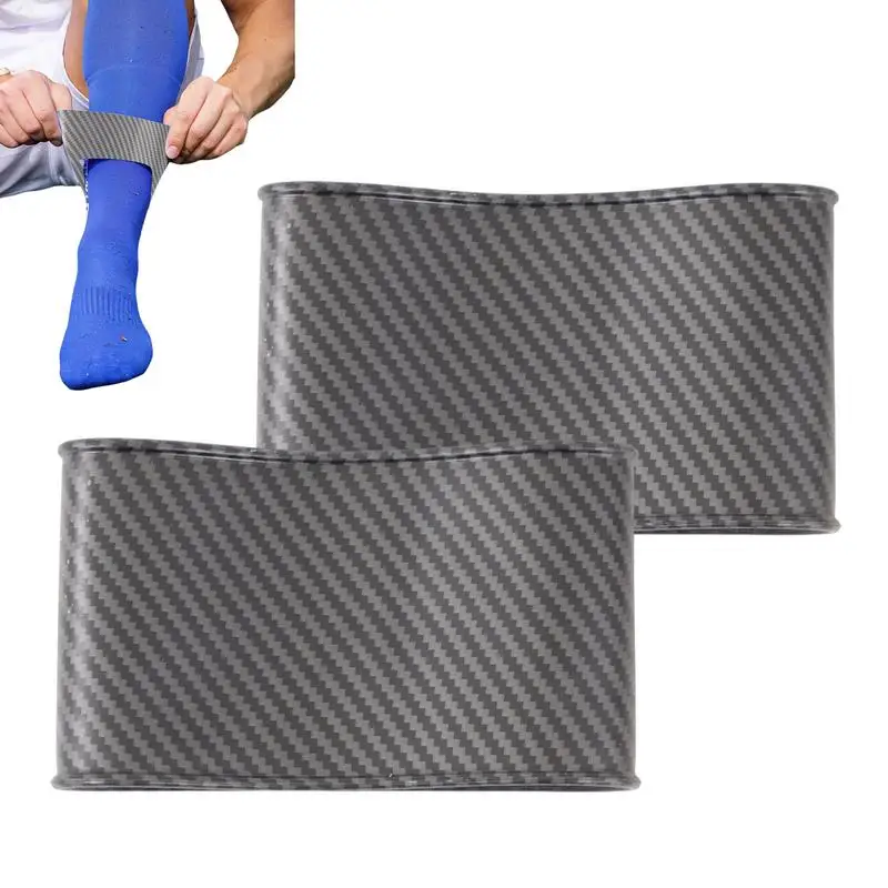 Bandas protectoras para espinilleras de fútbol, correas de tobillo de silicona, 2 piezas, correas fijas, espinilleras, soporte antideslizante para espinilleras
