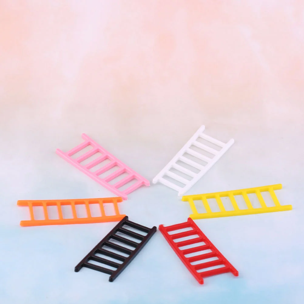 50 Pcs House Ladder Toy Miniature Ladders Accessories Decor DIY Landscape Plastic Scene Layout Prop Decorative