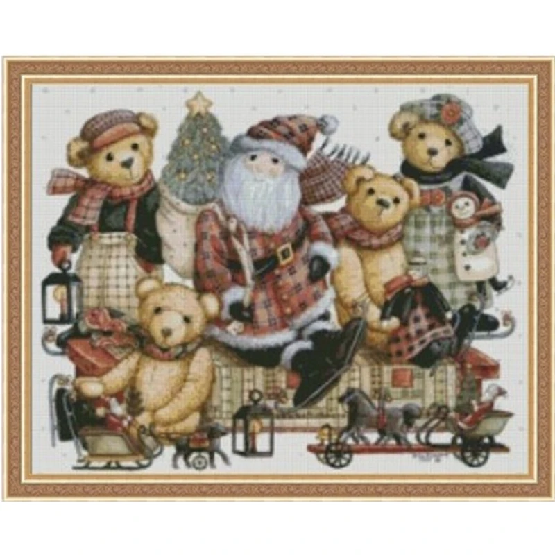 3667 Cross Stitch Kit Cross-stitch Christmas Products Promotion Homfun Stich DIY Craft Embroidery Fabric Thread Set Hobby Adult