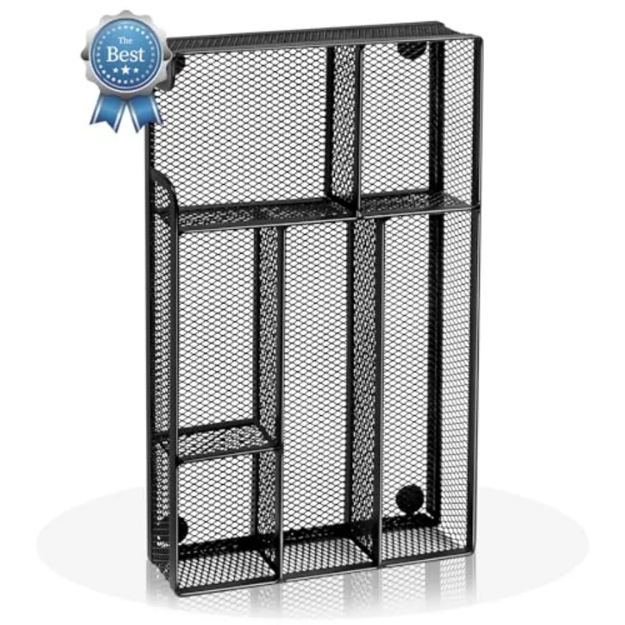 

Desk Drawer Organizer, Office Drawer Divider Organizer Tray with 6 Compartments, Metal Mesh Desktop Organization and Accessorie
