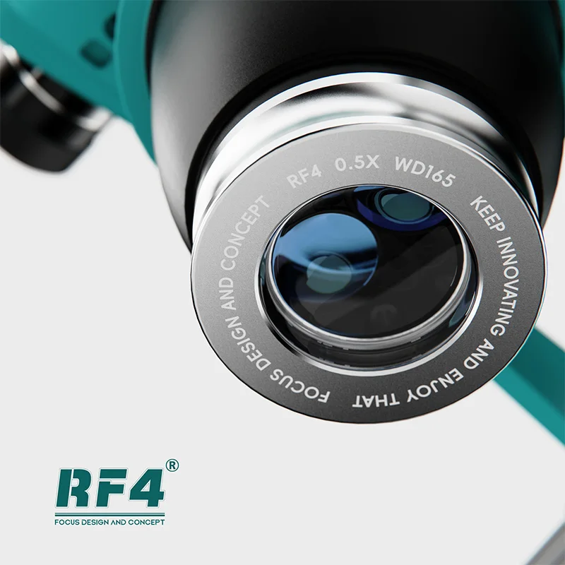 RF4 0.5X 0.7X Silver Auxiliary Objects Lens Microscope Camera Lens For Trinocular Stereo Zoom Microscope Barlow Glass Lens