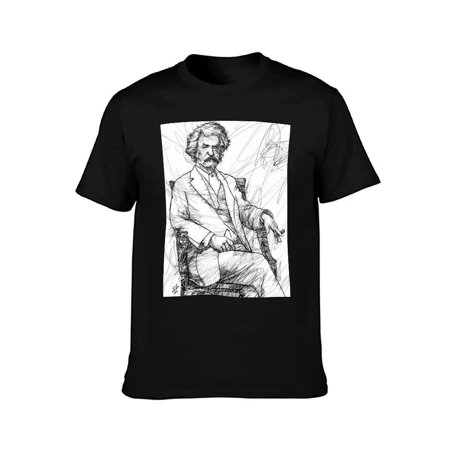 MARK TWAIN - ink portrait .5 T-Shirt baggy shirts graphic t shirts funny t shirts men