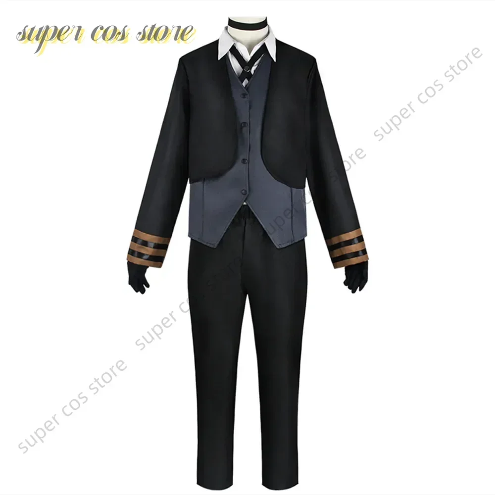 أنيمي بونغو الضالة الكلاب ناكاهارا Chuuya تأثيري حلي قبعة قفاز سترة السراويل الرجال النساء دعوى هالوين عيد الميلاد ملابس للحفلات