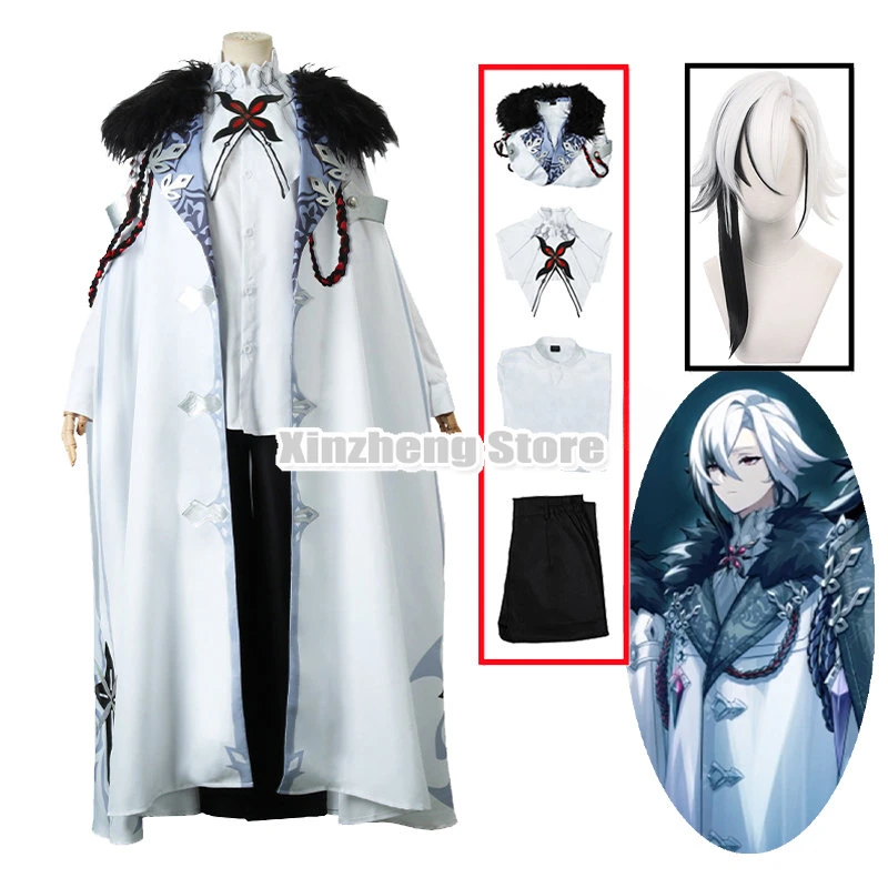 

Arlecchino Cosplay Anime Genshin Impact Costume The Knave Costume Cloak Wig Full Set Fatui Harbingers Damselette Cosplay