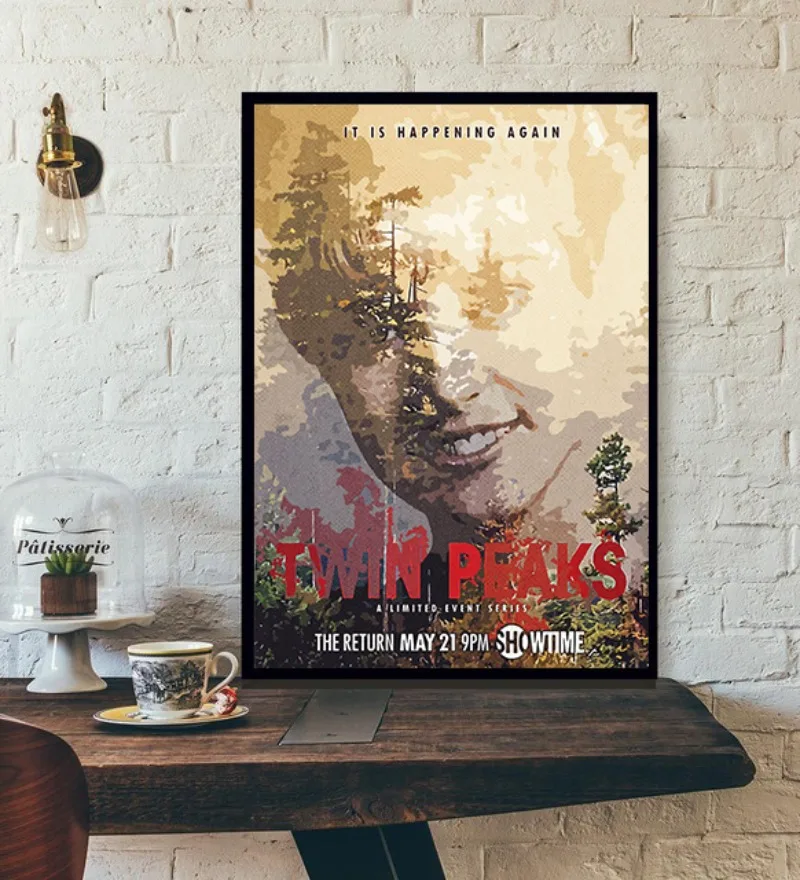 Twin Peaks TV Series Shows Classic Movie Poster and Prints Red Canvas Painting Art Wall Pictures for Living Room Decoration