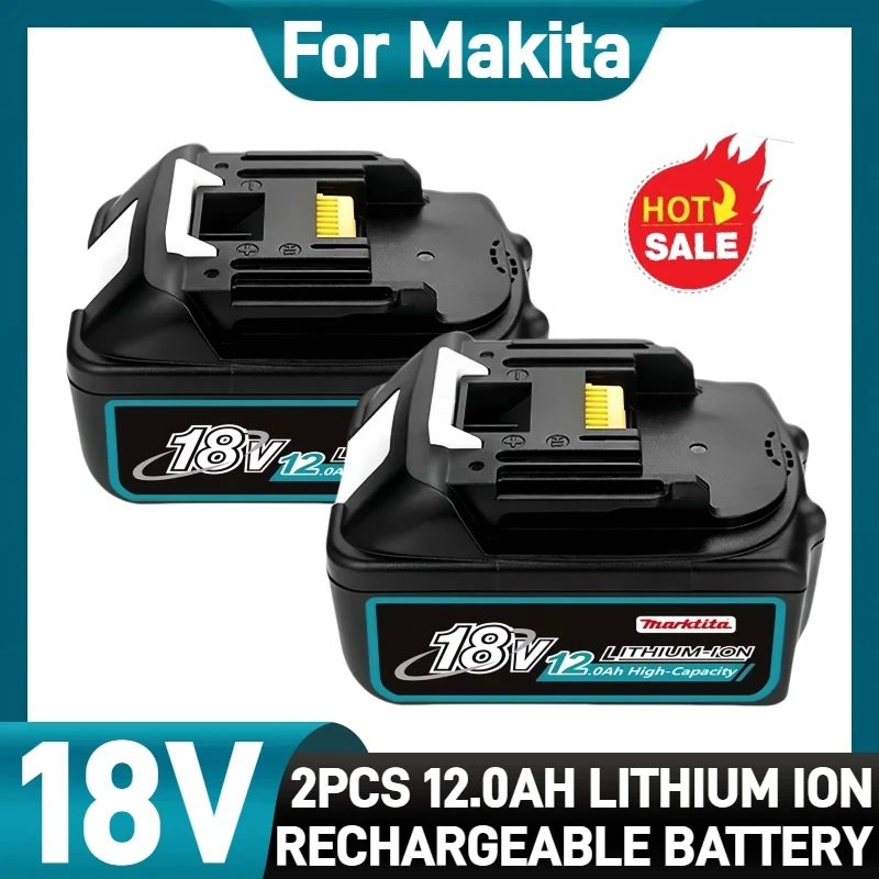 

Original for Makita 18V Battery 12Ah, with charger Lithium-ion Battery, for Makita 18V battery BL1840 BL1860 BL1850 BL1830 LXT