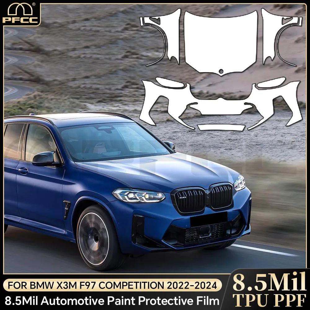 For BMW X3 M F97 Competition 2022-2024 TPU Paint Protection Film Clear Bra Car Body Anti-Scratch Pre-Cut PPF Resistant Invisible