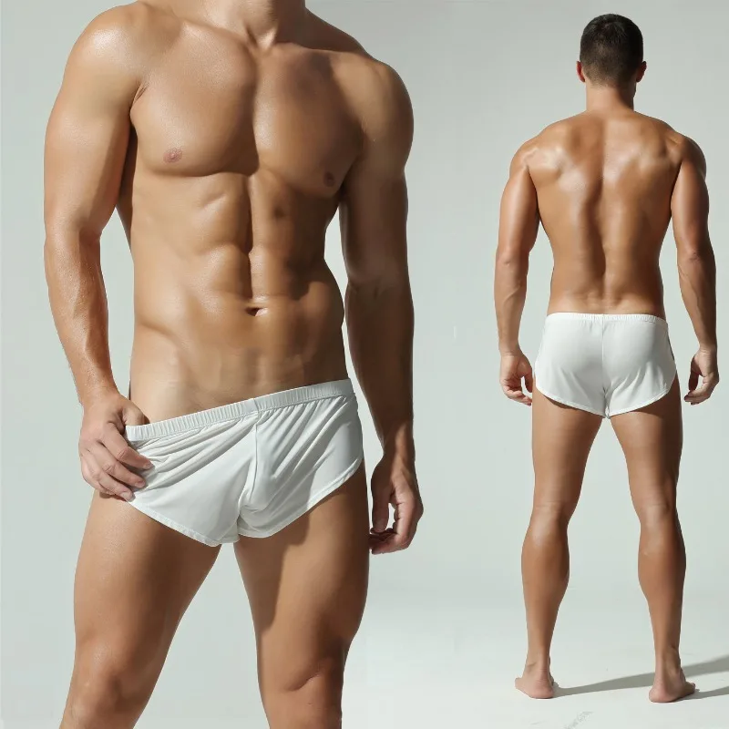 TAUWELL Men's Fashion Breathable Ice Silk Home Pants High-Waisted Casual Boxer Shorts Arro Trousers Comfortable Lounge Wear