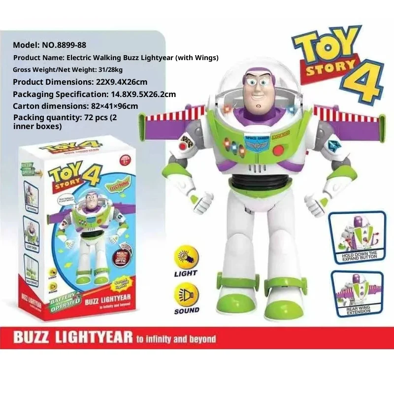 Elektrodynamisch Toy Story Buzz Lightyear Akoestisch-optisch model Speelgoed Pixar Lopende robot Pop Figuur Speelgoed Verjaardagscadeau Speelgoed Kinderen