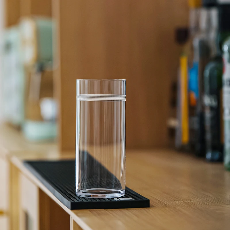 CRISON LD3201 Crystal Glass Long Drink Cocktail Cup Japanese Style Printed Colin Cup Juice Milk Servingware for Home Bar