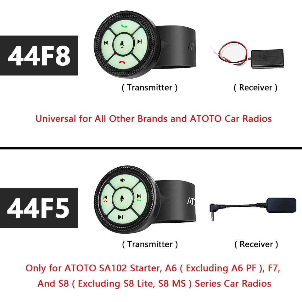 ATOTO Wireless Steering Wheel Remote Control Watch Strap 6 Keys Button for Car Radio Stereo GPS DVD Music Media Player Head Unit