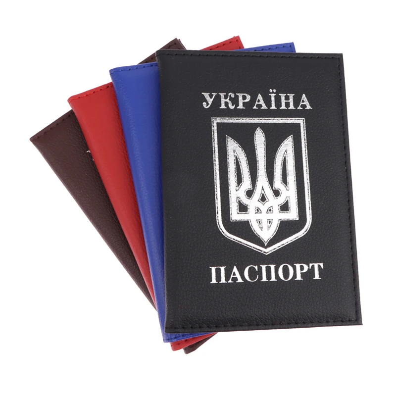 High Quality Document Cover Travel Passport Holder Ukraine PU Leather Passport Covers ID Card Passport Holder Travel Acceessory